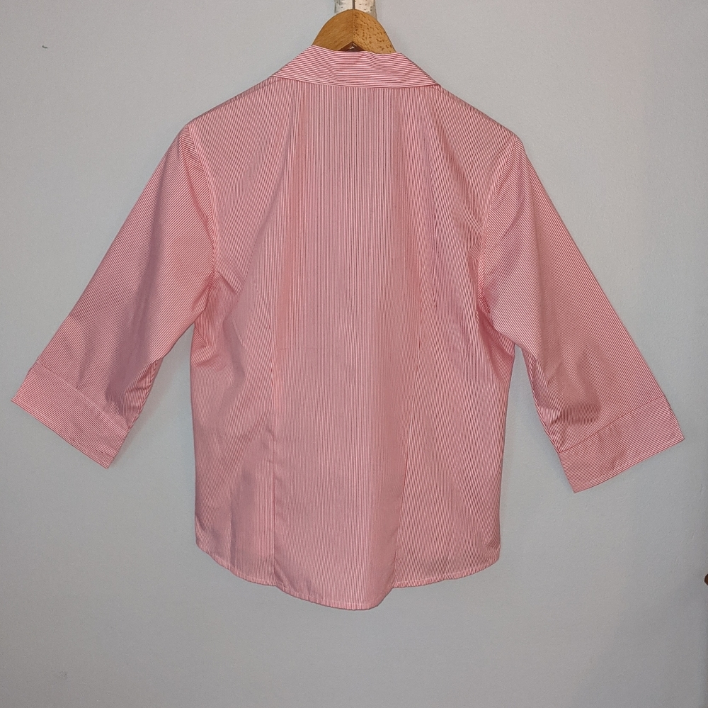 Vintage Distinct Striped Button Down Top Large - Picture 8 of 12